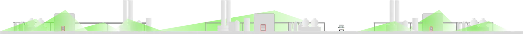 Plant-wide fibre-extended coverage across process units and tank farms