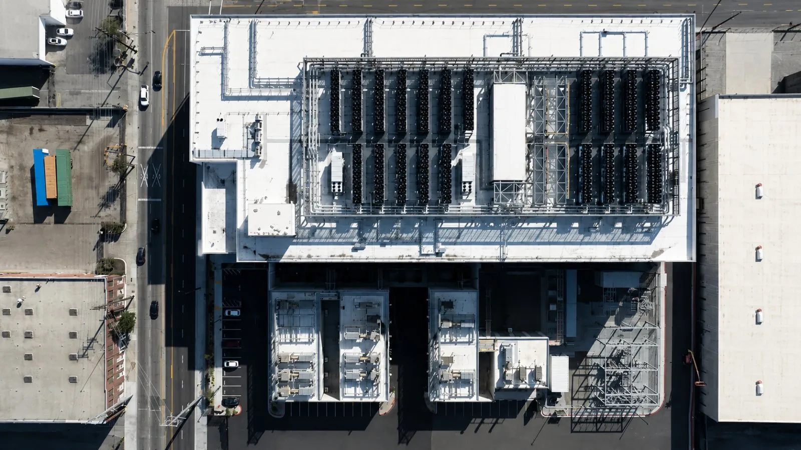 Data center campus aerial view